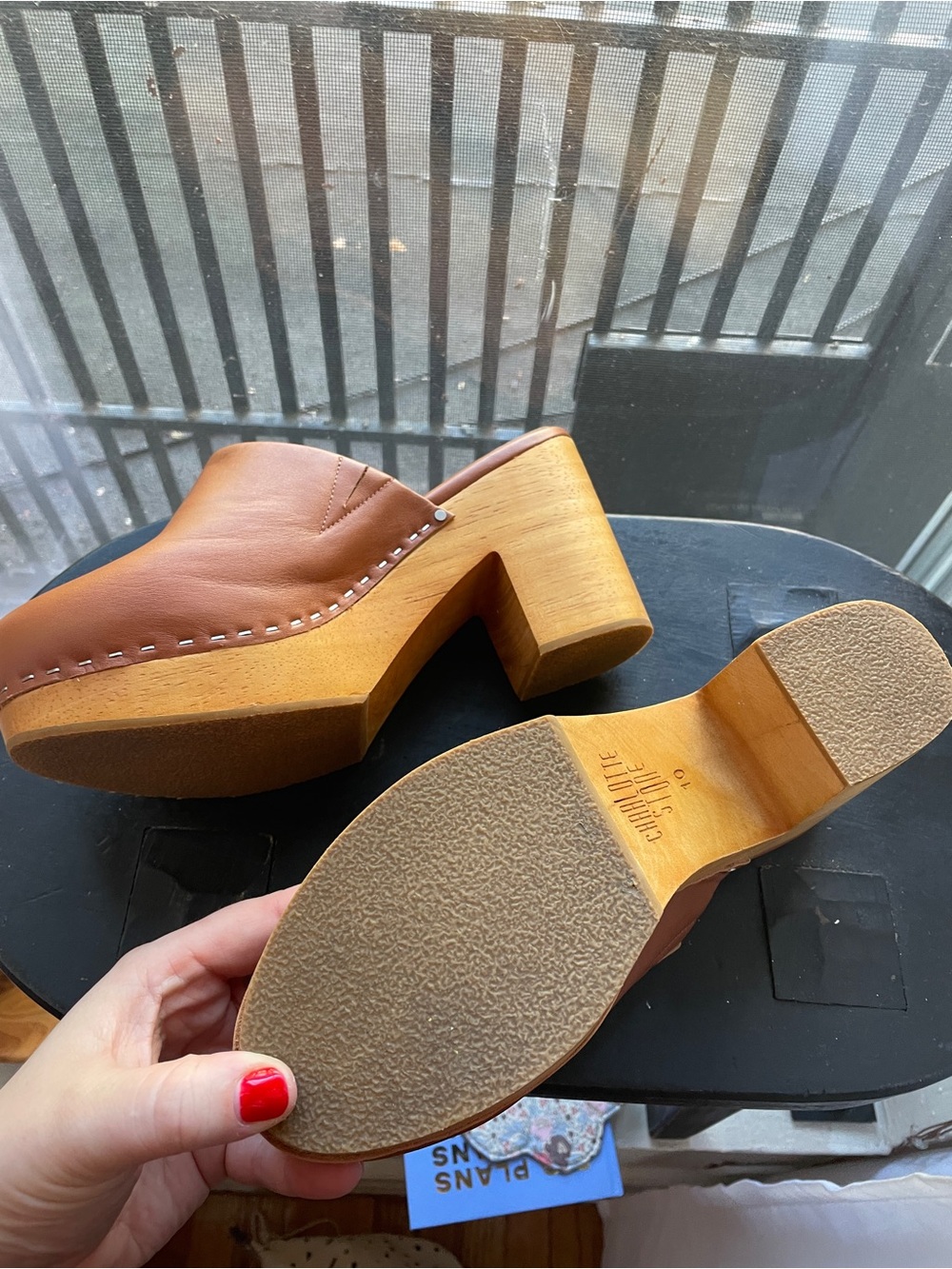 Charlotte Stone Leather Women’s Clogs
